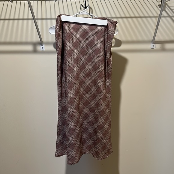 Mills Taupe Plaid Midi Skirt - Picture 3 of 3